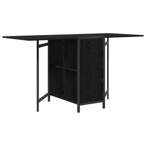 vidaXL Dinning Table 144 x 60 x 75 cm Engineered Wood Black Oak