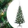 vidaXL Artificial Pre-lit Christmas Tree Green 120 cm PVC and Metal