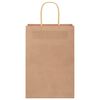 vidaXL Paper Bags 250 pcs with Handles Brown 21x11x31 cm