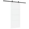 vidaXL Sliding Door White and Black 86 x 198.5 cm Solid Pine Wood