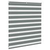 vidaXL Zebra Blind Dark Grey 130x100 cm Fabric Width 125.9 cm Polyester