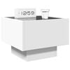 vidaXL Bedside Table with Infinity LED White 40x40x30 cm