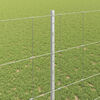 vidaXL Fence with Post Silver 1.4 x 50 m Steel