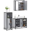 vidaXL 3 Piece Bathroom Furniture Set Grey Sonoma Engineered Wood