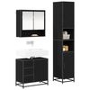 vidaXL Bathroom Furniture Set 3 pcs Black Oak Engineered Wood