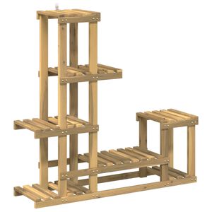 vidaXL Plant Stand White 93.5 x 25 x 91.5 cm Solid Acacia Wood