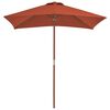 vidaXL Garden Parasol with Wooden Pole 150x200 cm Terracotta