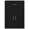 vidaXL Sideboard with Drawer Black oak 79 x 38 x 80 cm Engineered wood