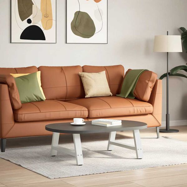 vidaXL Coffee Table Legs A-Shaped 2 pcs White&nbsp;60x(30-31) cm Steel