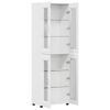 vidaXL Highboard with Shelf FLORIN High Gloss White 60 x 35 x 182 cm