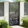 vidaXL Garden Gate Black 100x200 cm Steel Trace Design
