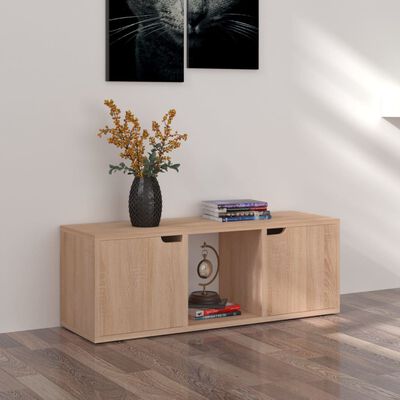 vidaXL TV Cabinet Sonoma Oak 88.5x27.5x30.5 cm Engineered Wood