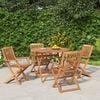 vidaXL 5 Piece Garden Dining Set Solid Wood Acacia