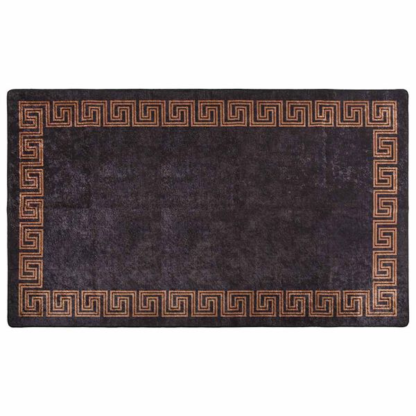 vidaXL Rug Washable 190x300 cm Black and Gold Anti Slip