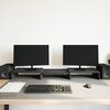 vidaXL Monitor Stand Riser Adjustable Black Oak 80x24x10.5 cm