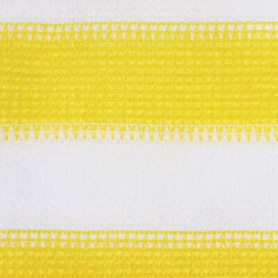 vidaXL Balcony Screen Yellow and White 90x300 cm HDPE