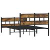vidaXL Metal Bed Frame without Mattress Smoked Oak 120x190 cm Small Double