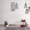 Homemania Wall Decoration Words 61x70 cm Steel Black
