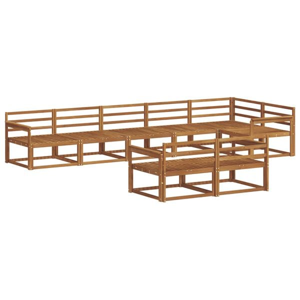 vidaXL Outdoor Sofa Set 8 pcs Natural Solid Acacia Wood
