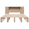 vidaXL Bookcase Bed without Mattress 140x200 cm Solid Wood