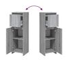 vidaXL Bathroom Cabinet Grey Sonoma 30x30x95 cm Engineered Wood