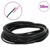 vidaXL Leather Cord Black &Oslash;2.5 mm x 50 m Leather