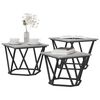 vidaXL Coffee Table 3 pcs Grey sonoma 50 x 50 x 40 cm