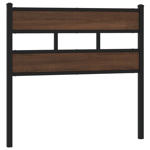 vidaXL Replace Headboard Brown Oak 75 cm Steel and Engineered Wood