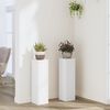vidaXL Plant Stand 2 pcs White 17 x 17 x 60 cm Engineered Wood