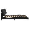 vidaXL Bed Frame with LED without Mattress "Hvar" Black 200x200 cm