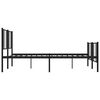 vidaXL Metal Bed Frame without Mattress with Footboard Black 200x200cm