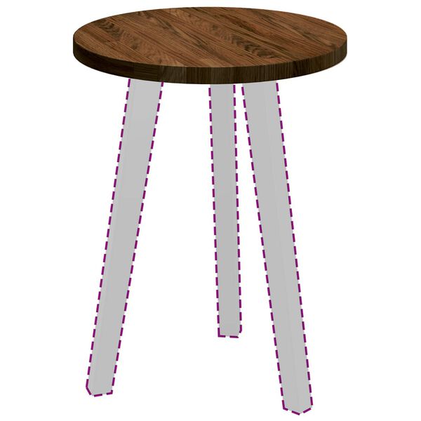 vidaXL Table Top Dark Brown &Oslash; 40 x 2.5 cm Solid Oak Wood