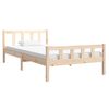 vidaXL Bed Frame without Mattress Solid Wood 100x200 cm
