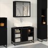 vidaXL Bathroom Furniture Set 2 pcs Black Oak Engineered Wood