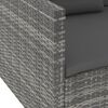 vidaXL 6 Piece Garden Lounge Set with Cushions Poly Rattan Grey
