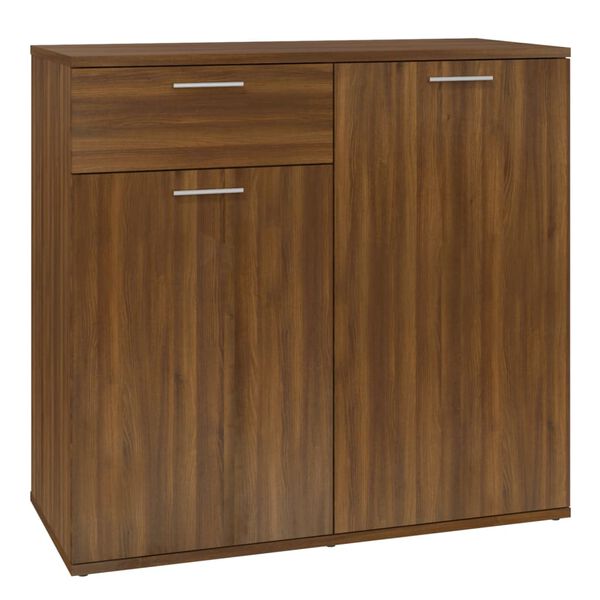 vidaXL Sideboard Brown Oak 80x36x75 cm Engineered Wood
