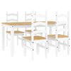 vidaXL 5 Piece Dining Set PANAMA White Solid Wood Pine
