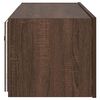 vidaXL TV Wall Cabinet with LED Lights Brown Oak 80x35x31 cm