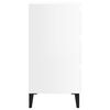 vidaXL Bed Cabinet with Metal Legs High Gloss White 40x35x69 cm
