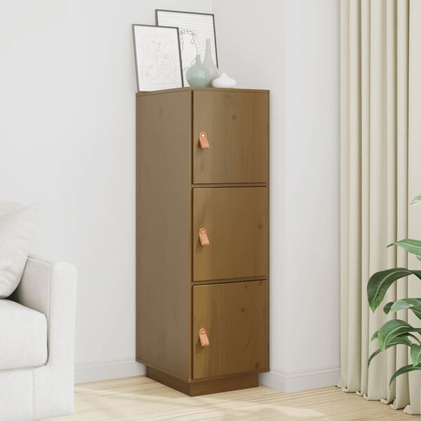 vidaXL Highboard Honey Brown 34x40x108.5 cm Solid Wood Pine