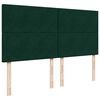 vidaXL Ottoman Bed with Mattresses Dark Green 180x200cm Velvet
