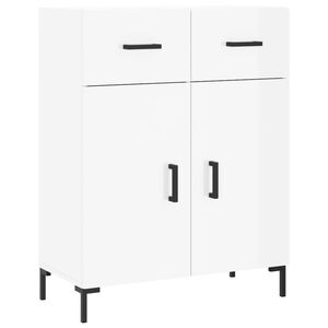 vidaXL Sideboard High Gloss White 69.5x34x90 cm Engineered Wood