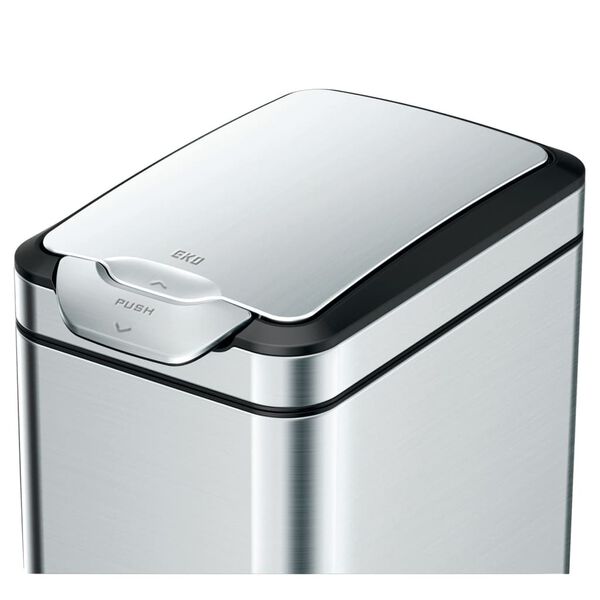 EKO Waste Bin Touch Bar Tina 30 L Matte Silver