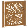 vidaXL Garden Gate 100x100 cm Weathering Steel Wave Design