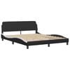 vidaXL Bed Frame without Mattress "Zadar" Black and White 160x200 cm Faux Leather