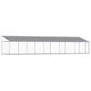 vidaXL Dog Cage with Roof and Door Grey 10x2x2 m Galvanised Steel