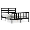 vidaXL Bed Frame without Mattress Black 140x190 cm Solid Wood Pine