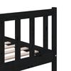 vidaXL Bed Frame without Mattress Black Solid Wood 200x200 cm (810106+814168)