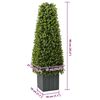 vidaXL Eucalyptus Grass Tower Green 27 x 27 x 90 cm Plastic