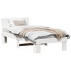 vidaXL Bed Frame with Headboard White 75 x 190 cm Solid Pine Wood